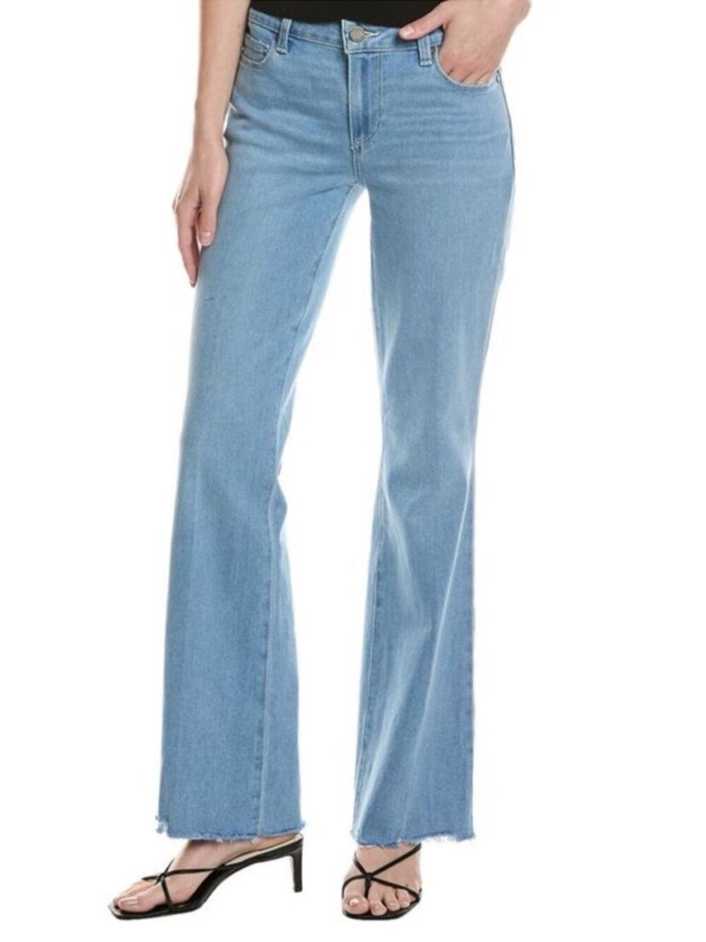 Paige Skyline Boot Jeans Divine Distressed 30